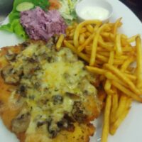 PREMIUM SHNITZEL WITH MUSHROOM
